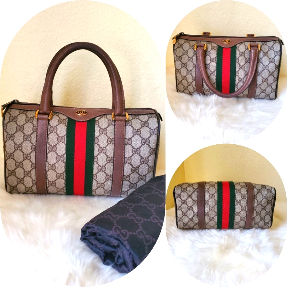 Gucci Supreme 25 Boston Sherryline Bag